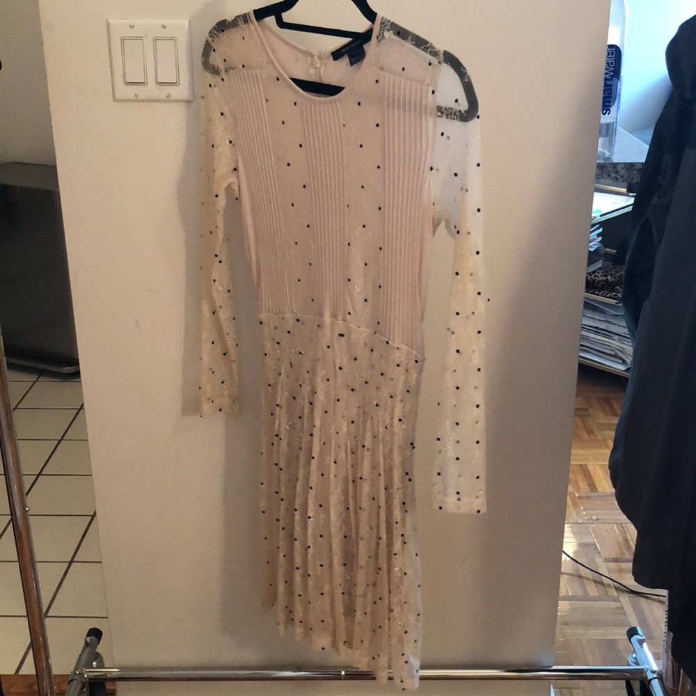French Connection dress with sheer sleeves